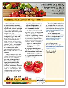 cover art for food preservation newsletter