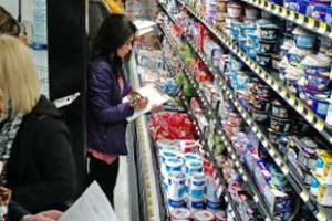 person shopping in a grocery store