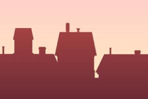 Community at sunset image