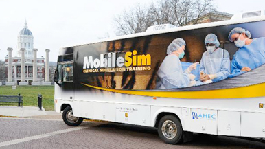 MobileSim bus in front of Jesse Hall MobileSim bus in front of Jesse Hall